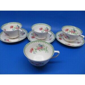 Johnson Brothers Old Staffordshire Malvern Tea cups and Saucers 3 Sets extra cup